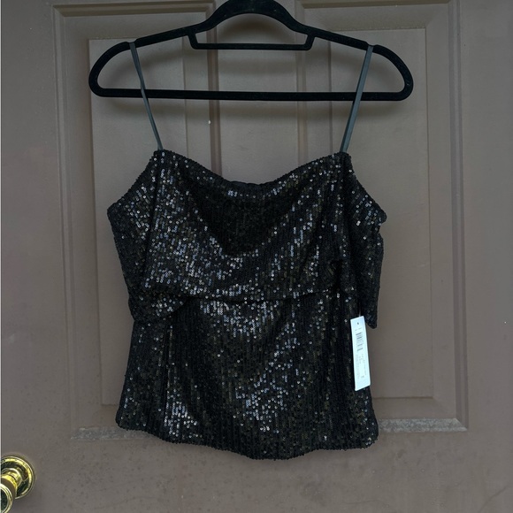 Premier A Tops - Sequin Black Women's Top